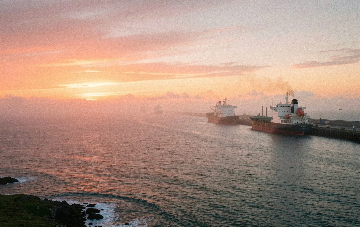 The Esbjerg coastline at dawn